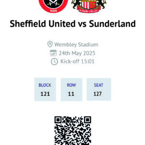 Championship Play-Off Final - Sheffield United vs Sunderland Replica Ticket Re-Print